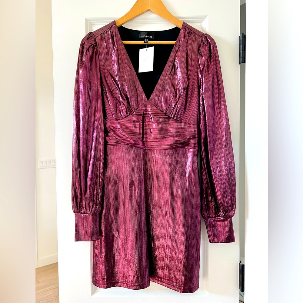 Purple metallic dress